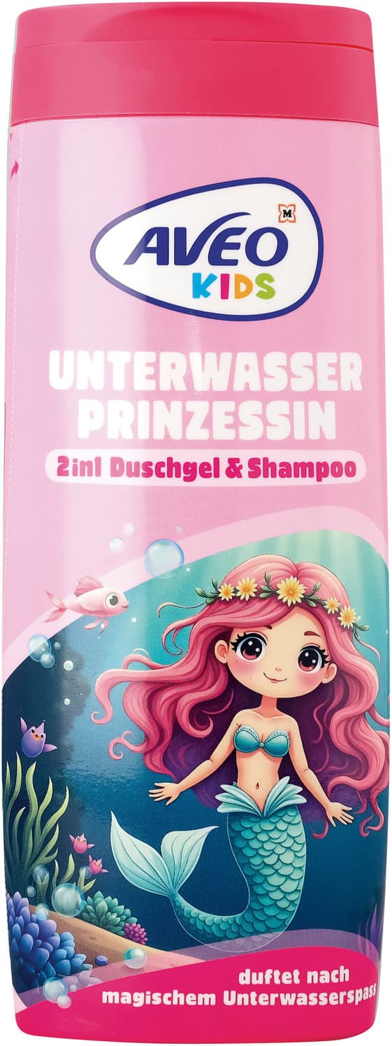 AVEO Kids 2in1 Shower Shampoo Girl Unterwasser Prinzessin