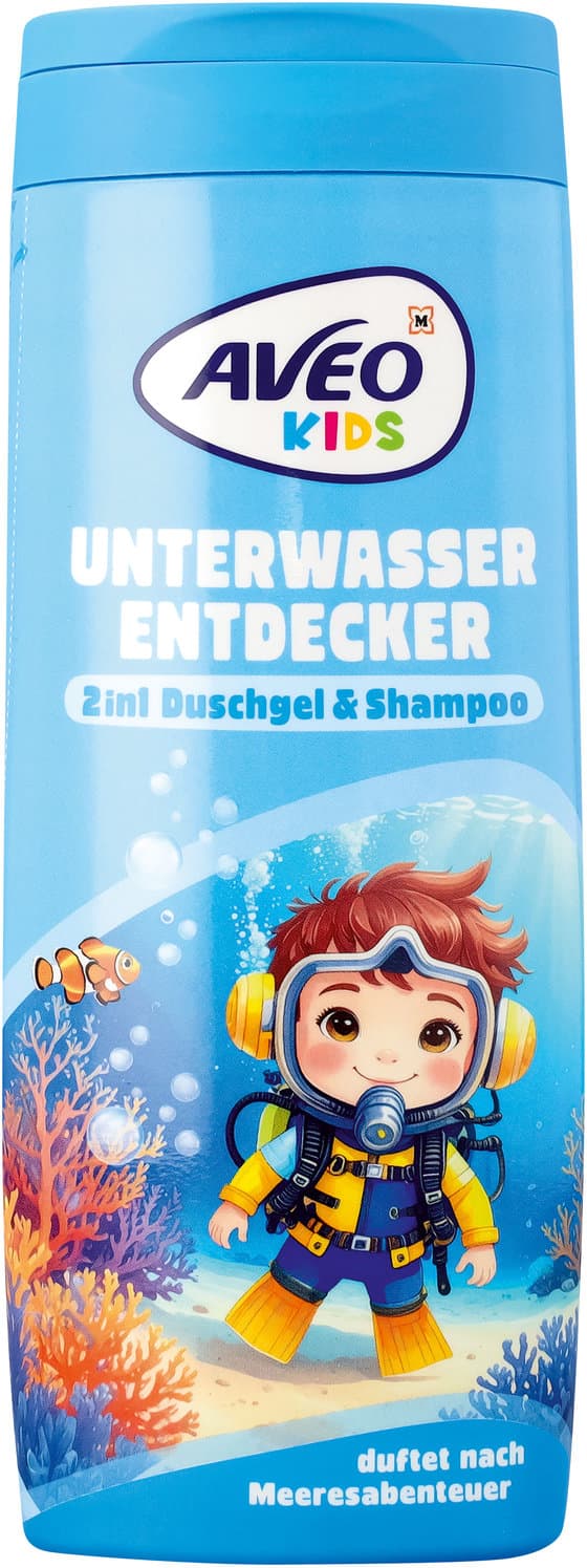 AVEO Kids 2in1 Shower Shampoo Boy Unterwasser Entdecker