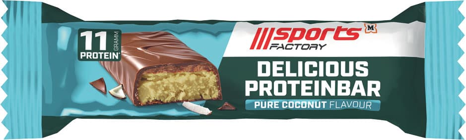 SPORTS FACTORY Proteinriegel Pure Coconut Flavour