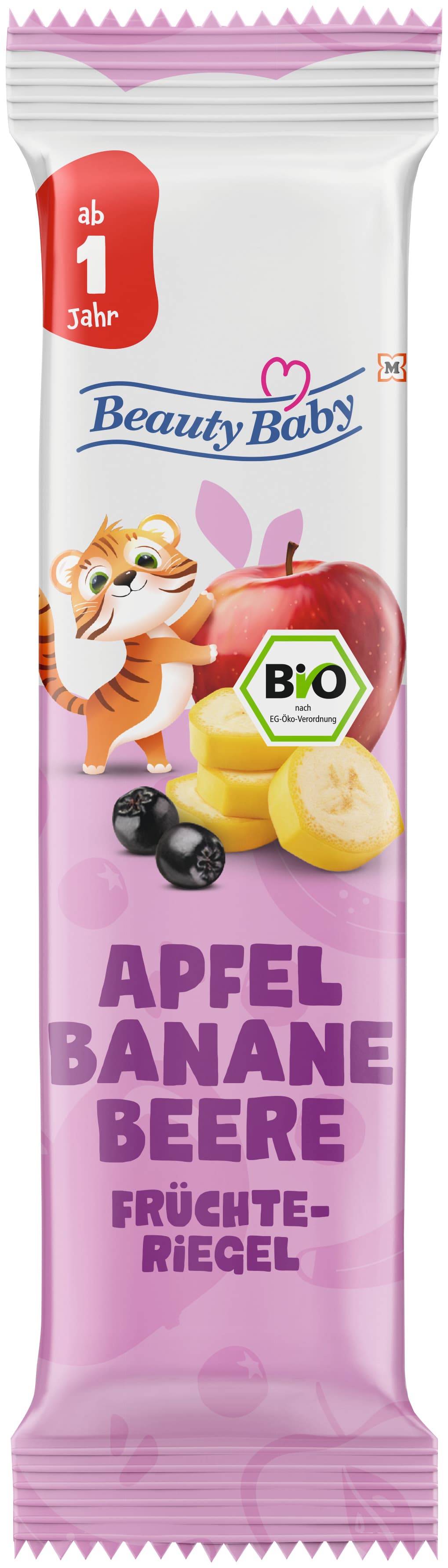 Beauty Baby Bio Früchteriegel Apfel, Banane & Beere