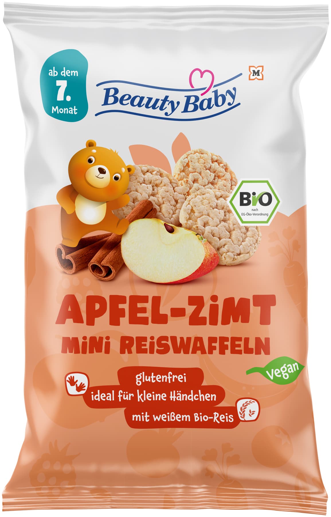 Beauty Baby Bio Mini Reiswaffel Apfel-Zimt