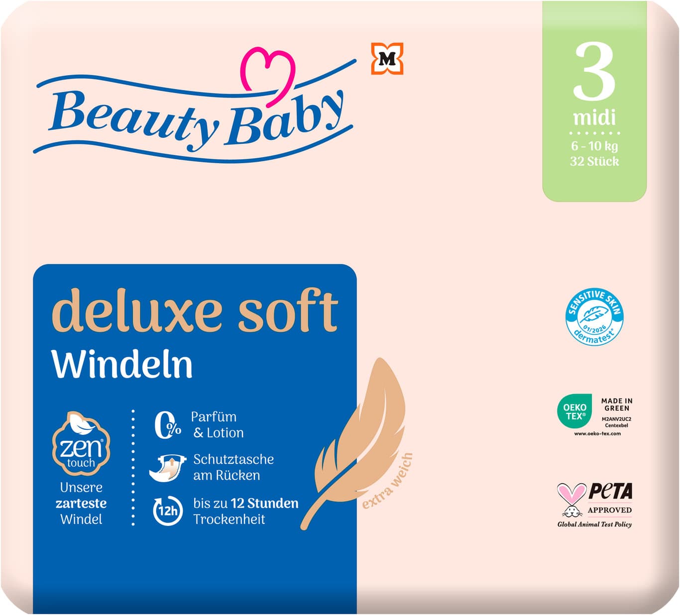 Beauty Baby Windeln Deluxe Soft Größe 3, 6-10 kg