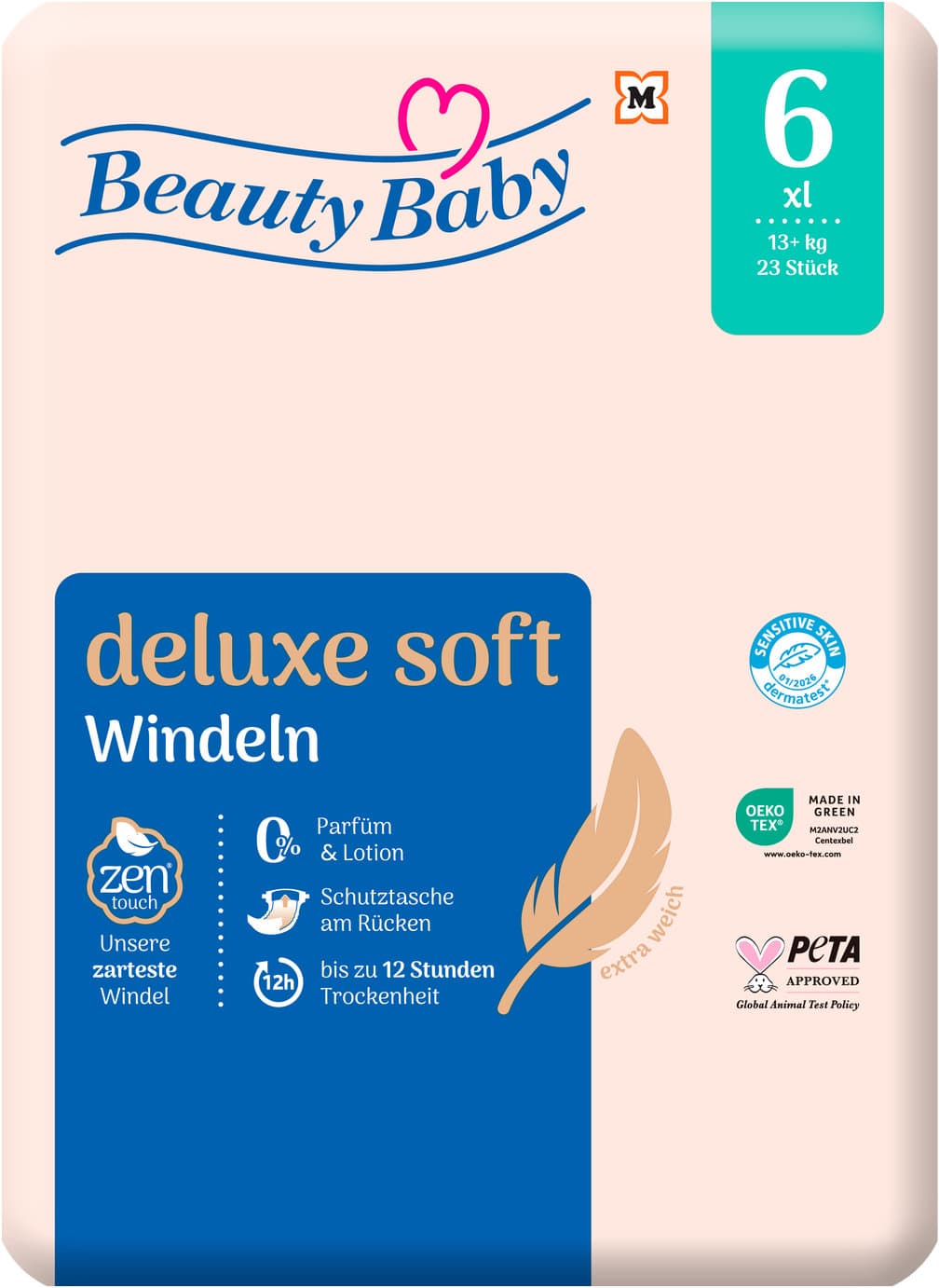 Beauty Baby Windeln Deluxe Soft Größe 6, 13+ kg