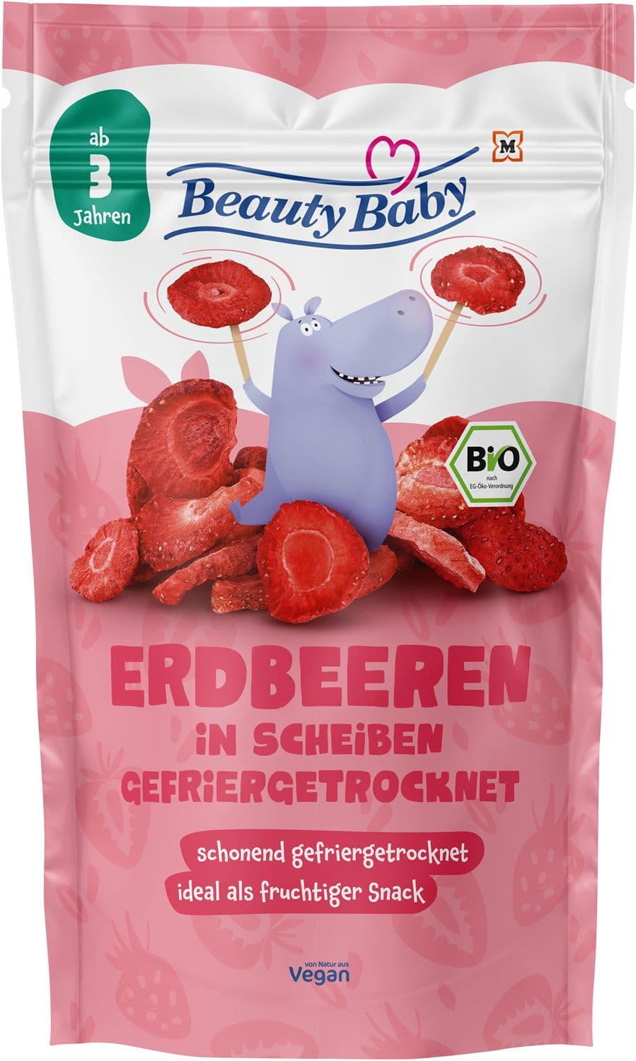 BEAUTY BABY Bio Erdbeerscheiben gefriertgetrocknet