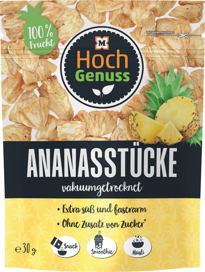 Hochgenuss Ananas vakuumgetrocknet