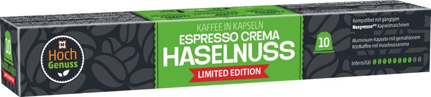 Hochgenuss Kaffeekapseln Haselnuss
