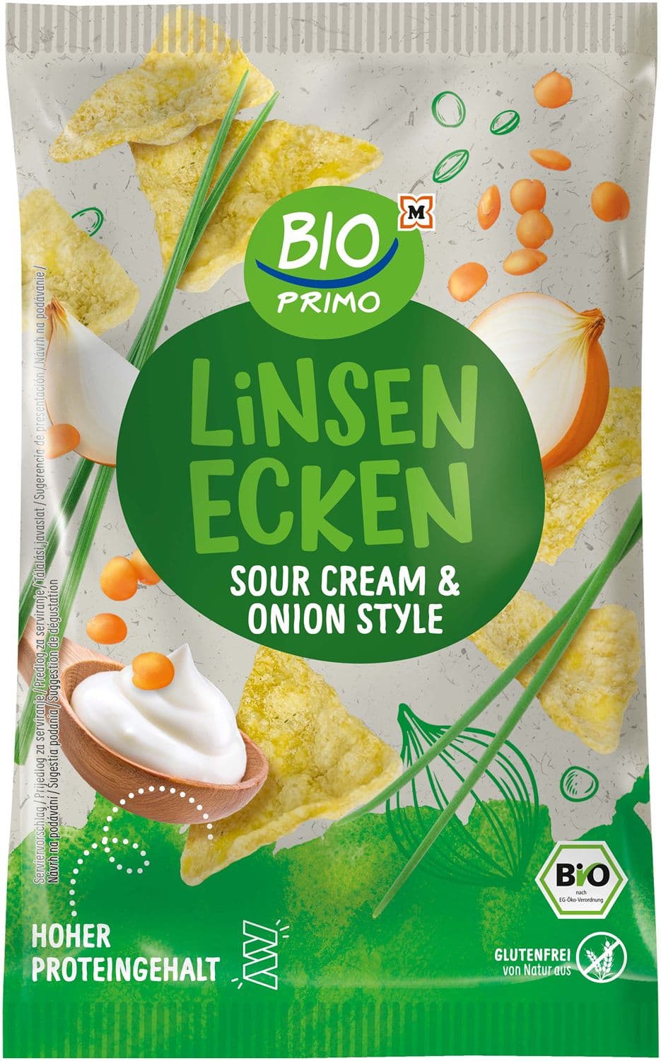 BIO PRIMO Bio  Linsenecken Sourcream Onion Style