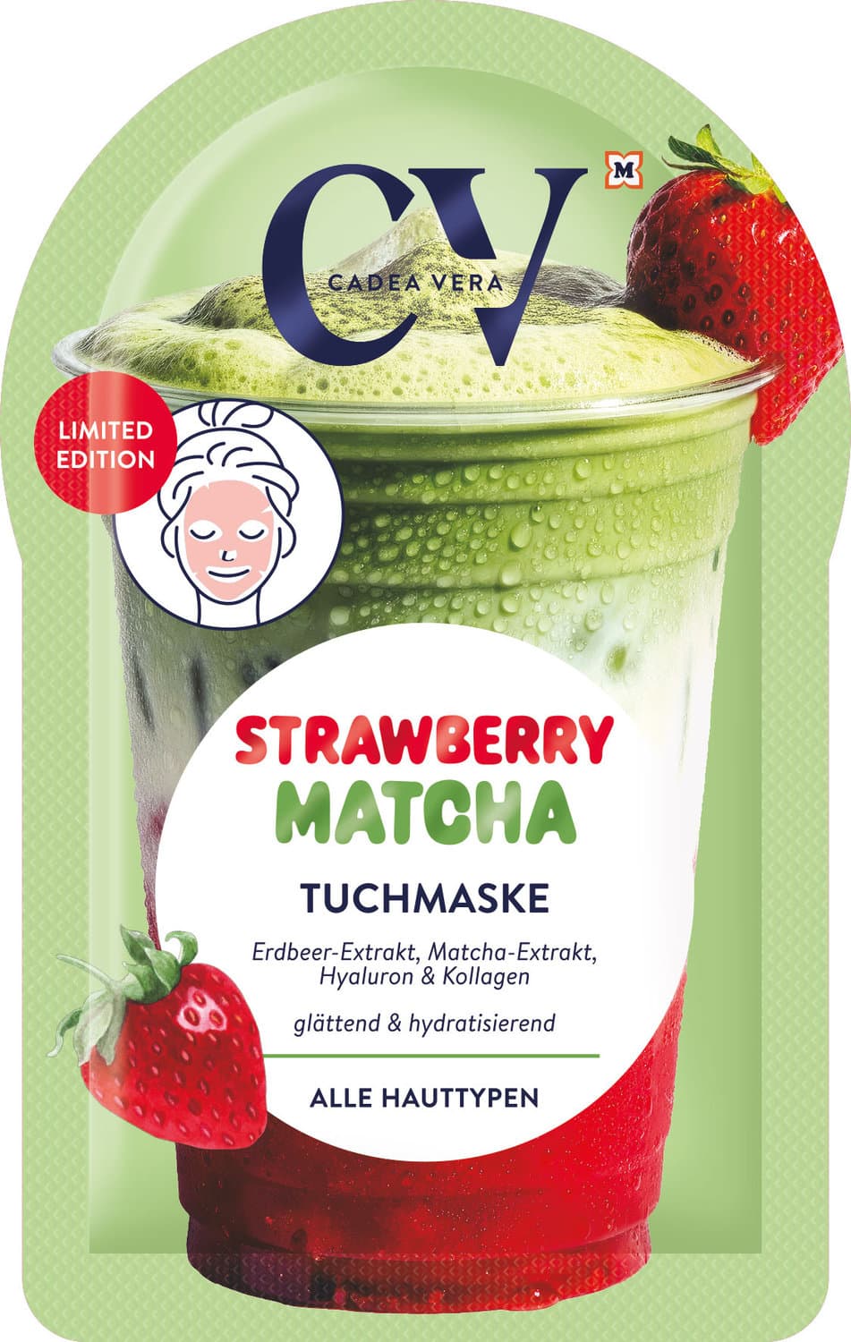 CV Tuchmaske Strawberry Matcha