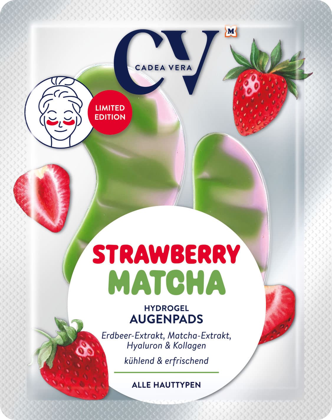 CV Augenpads Hydrogel Strawberry Matcha