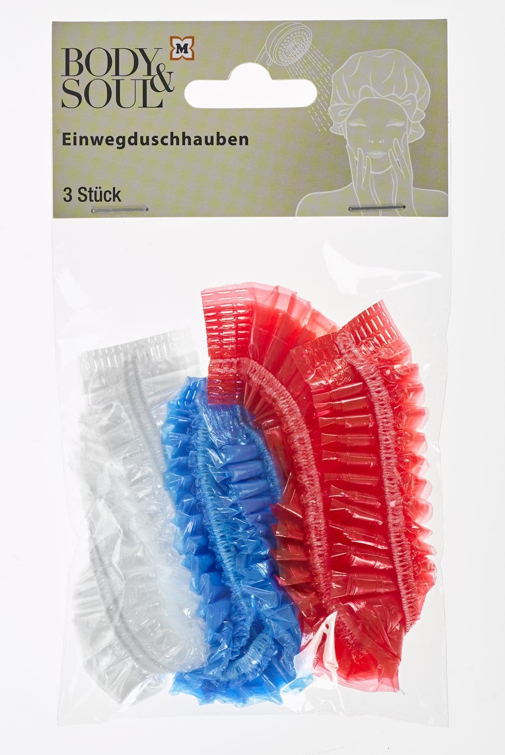 BODY&SOUL Einwegduschhauben 3er Pack