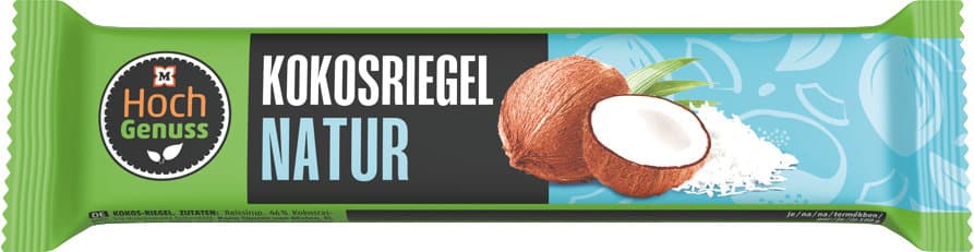 Hochgenuss Kokos Fruchtriegel natur