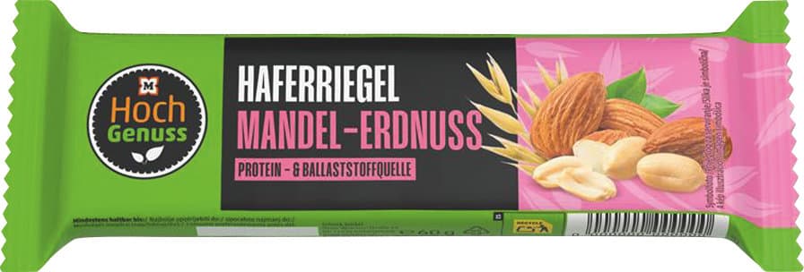 Hochgenuss Haferriegel Mandel-Erdnuss