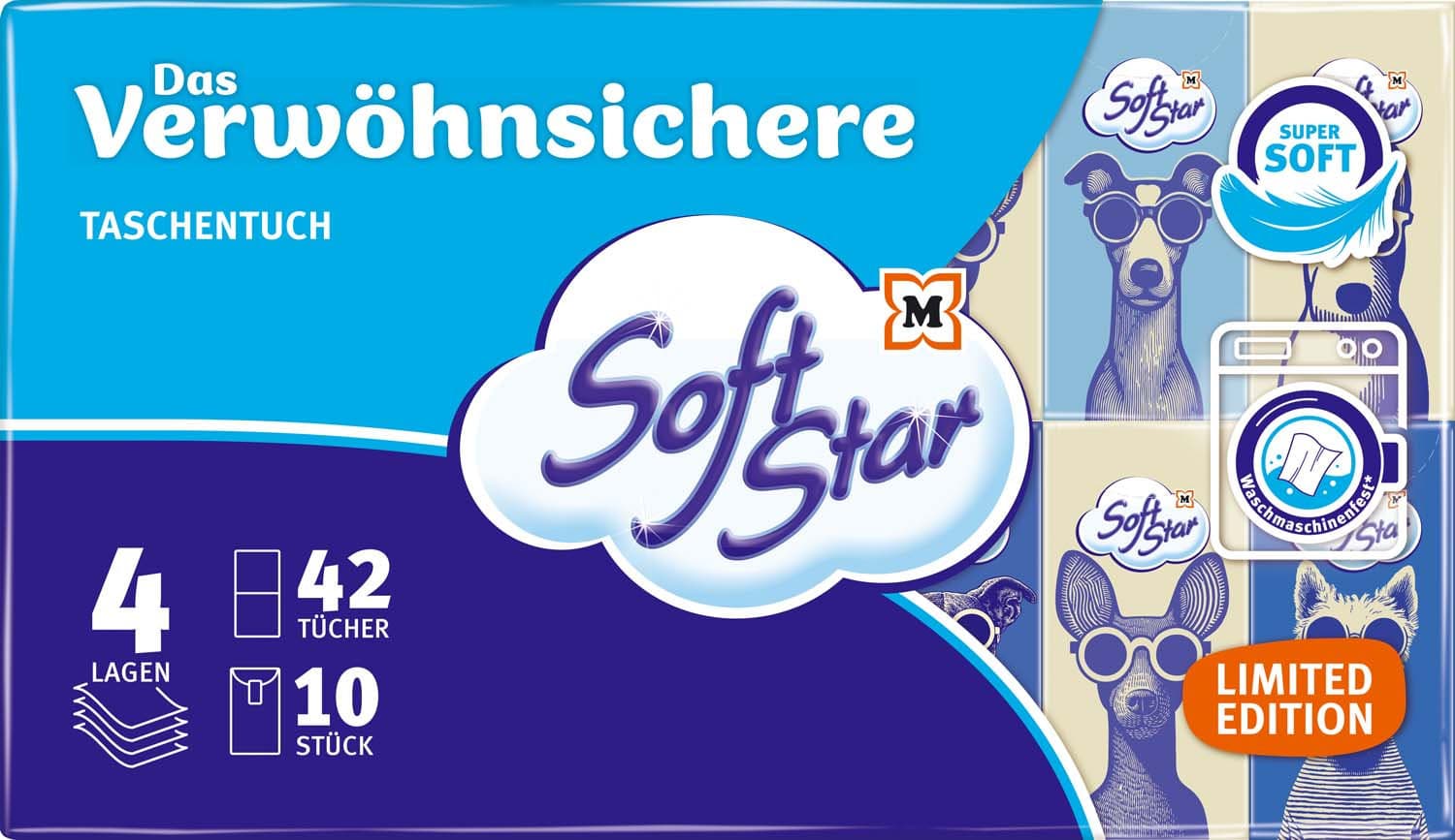 Pañuelos SoftStar « Die Verwöhnsicheren», 4 capas, 42 x 10 unidades