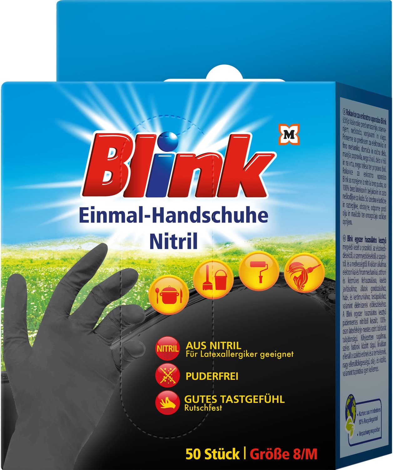 Blink Einmal-Handschuhe Nitril Größe L