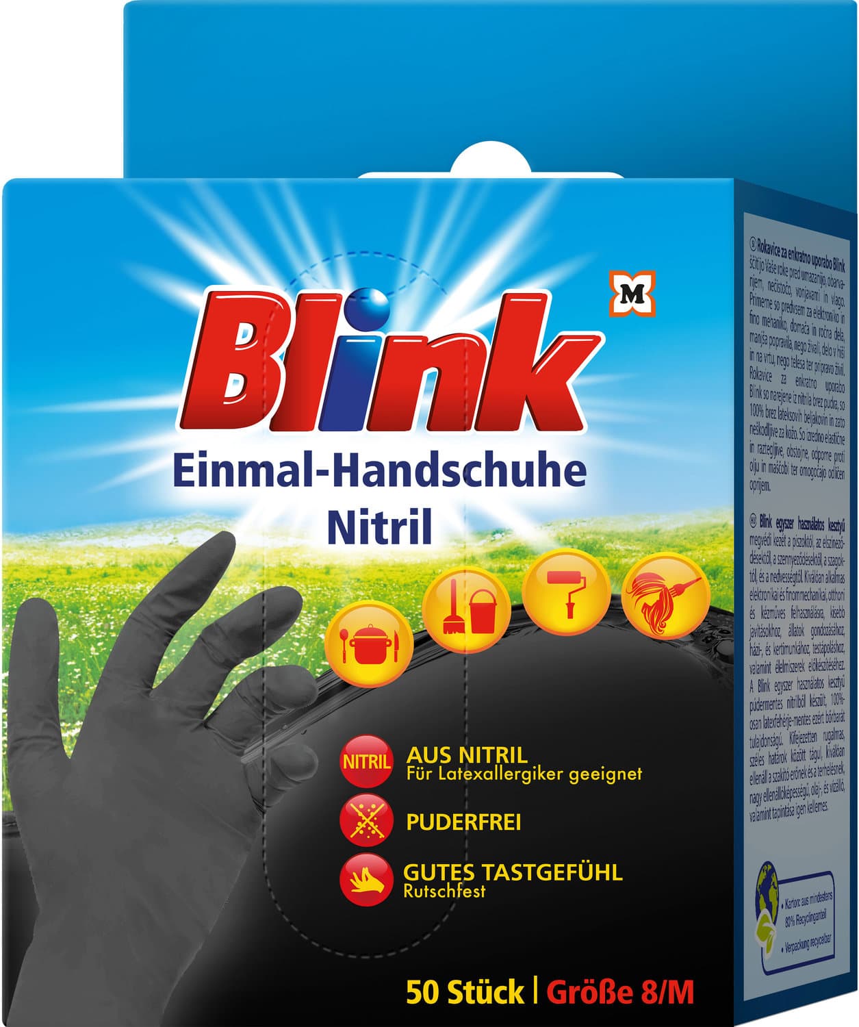 Blink Einmal-Handschuhe Nitril Größe M
