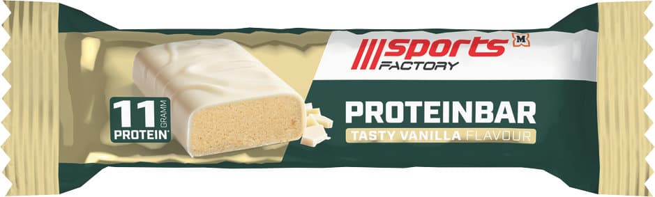 SPORTS FACTORY Proteinriegel Tasty Vanilla Flavour