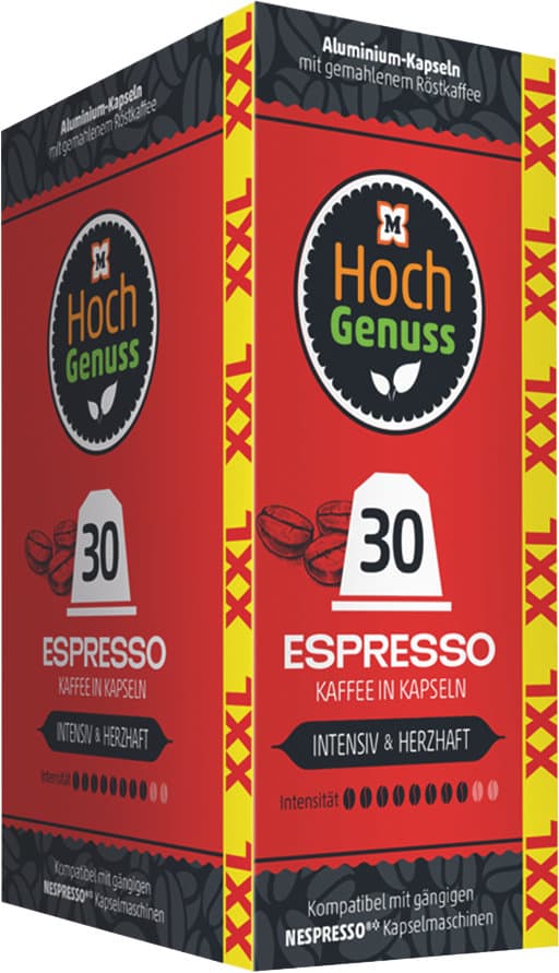 Hochgenuss Kaffee Kapseln XXL Espresso