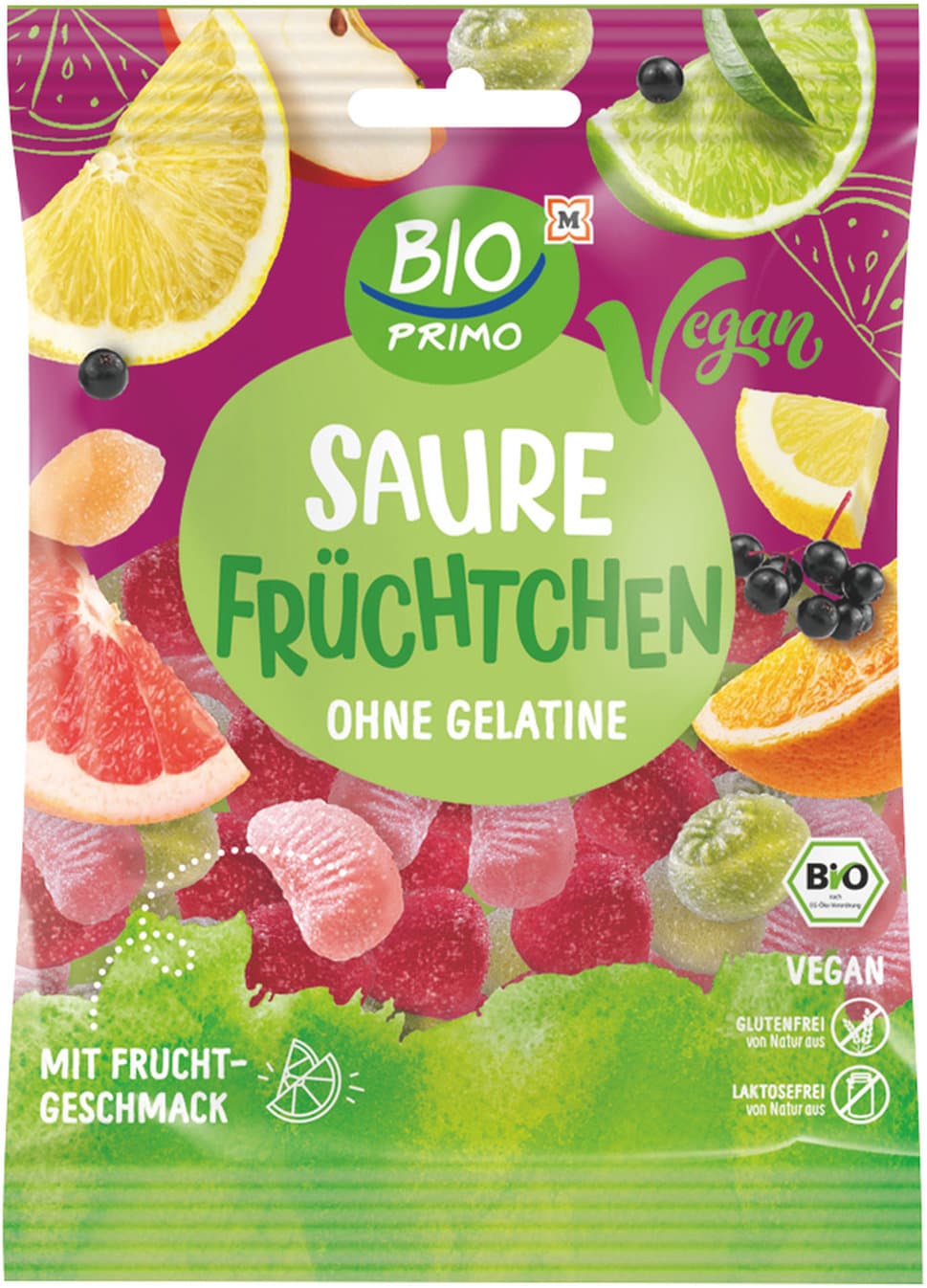 BIO PRIMO Bio Saure Früchtchen ohne Gelatine