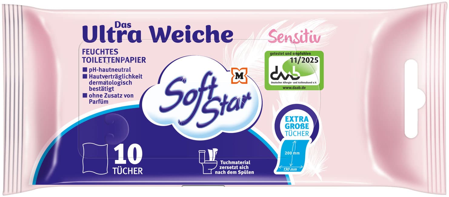 SoftStar Feuchtes Toilettenpapier Ultra Weich
