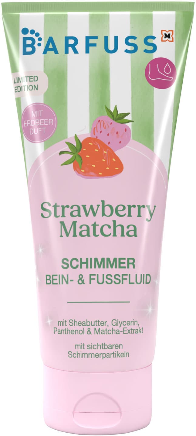 BARFUSS Schimmer Bein-& Fußfluid Strawberry Matcha