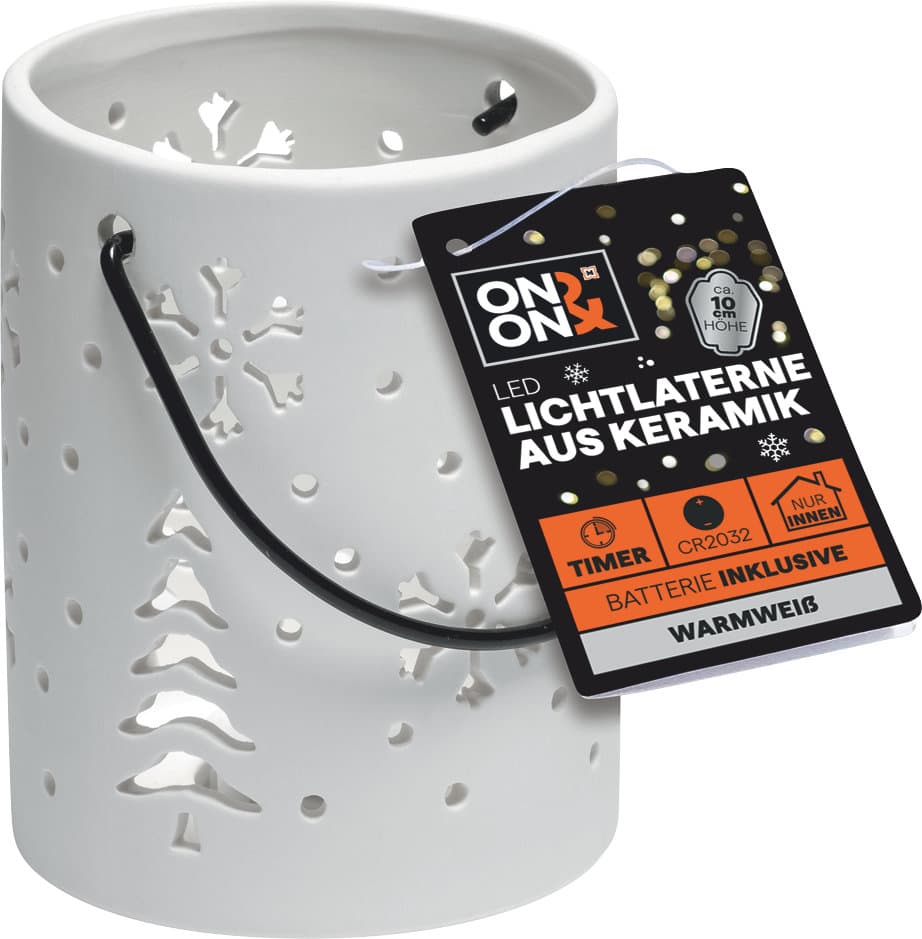 ON&ON LED-Lichtlaterne aus Keramik