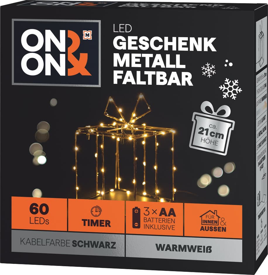ON&ON LED-Geschenk aus Metall