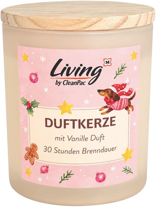 CleanPac Kerze im Glas Vanille Lovely Christmas