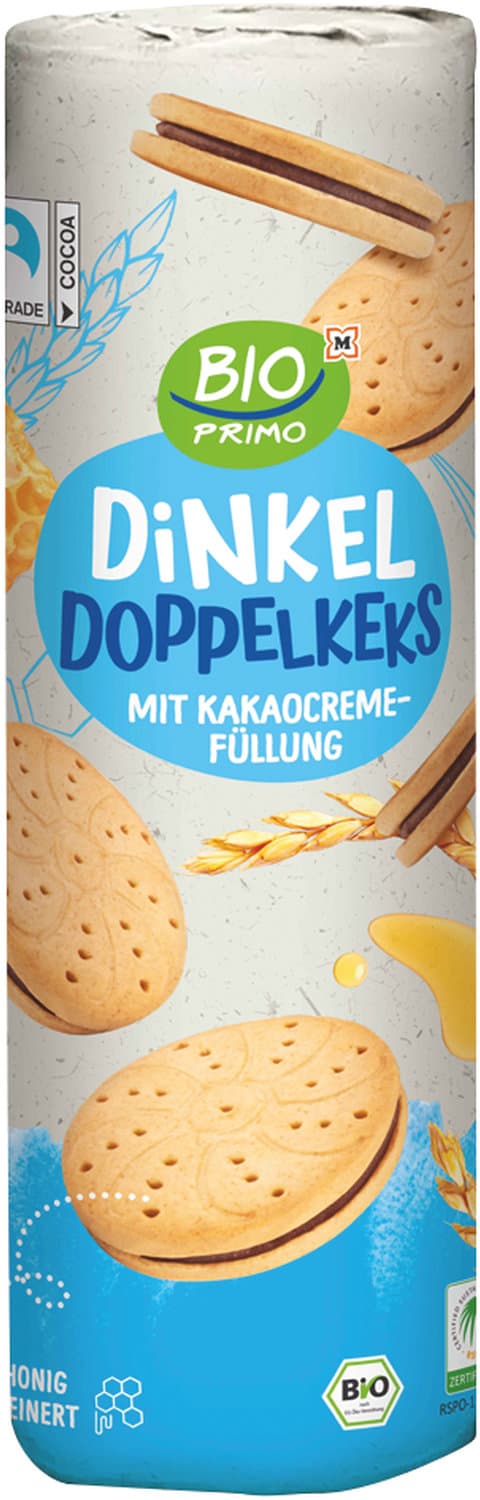 BIO PRIMO Bio Dinkel Doppelkeks mit Kakaocremefüllung