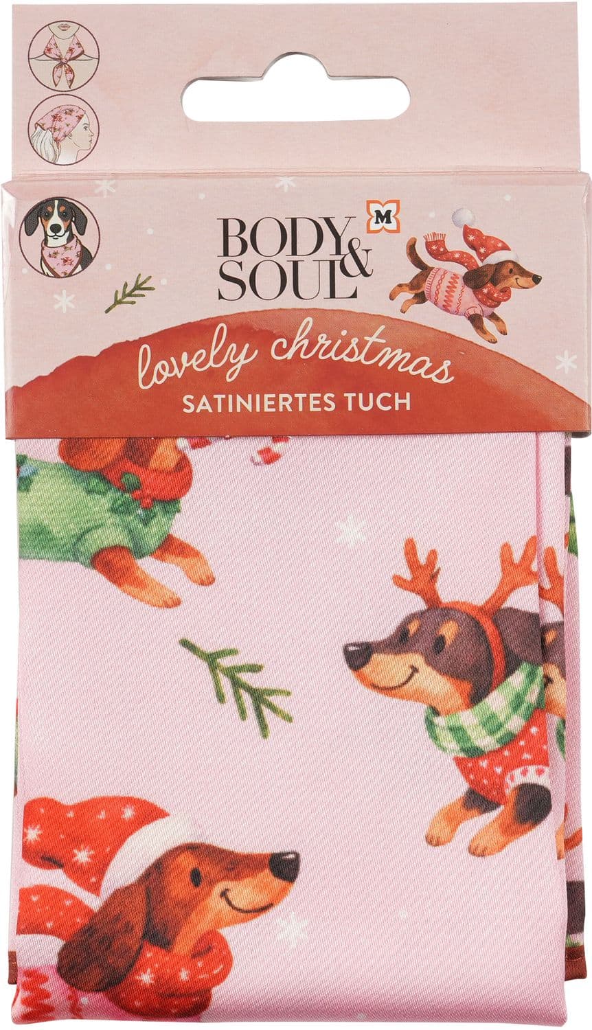 BODY&SOUL Satiniertes Tuch Lovely Christmas