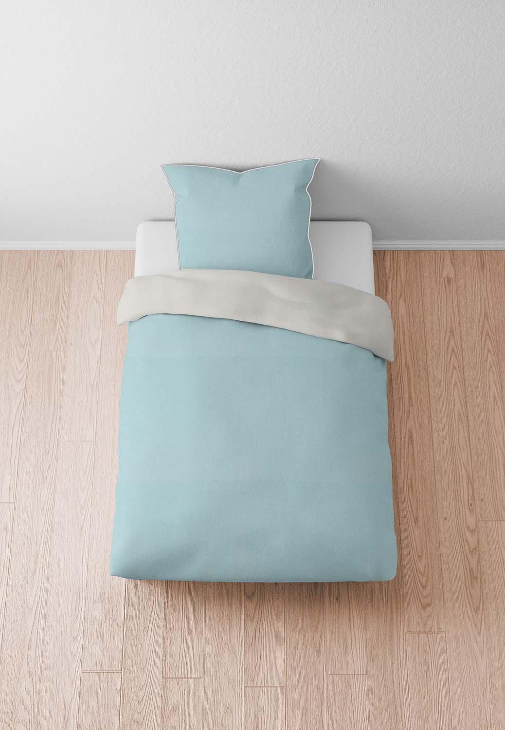 Produktbild biberna Melange Flanell Bettwäsche 80x80cm, 135x200cm 5 von 7