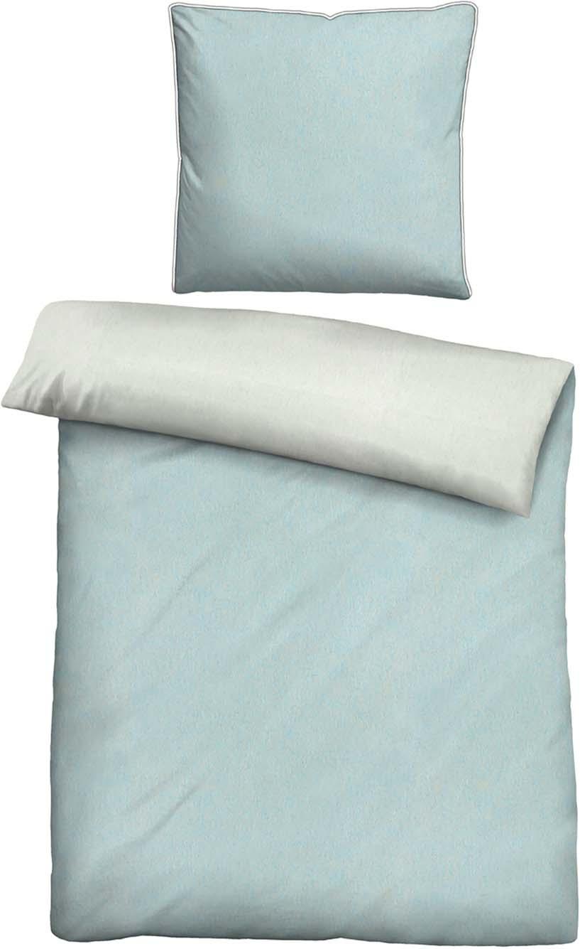 biberna Melange Flanell Bettwäsche 80x80cm, 135x200cm