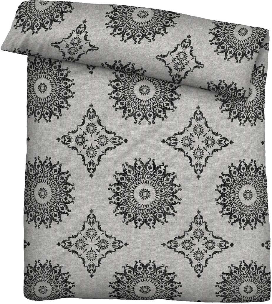 Produktbild biberna Melange Flanell Bettwäsche 80x80cm, 135x200cm 4 von 6