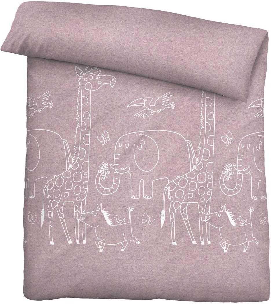 Produktbild biberna Melange Flanell Bettwäsche 70x90cm, 140x200cm 6 von 6