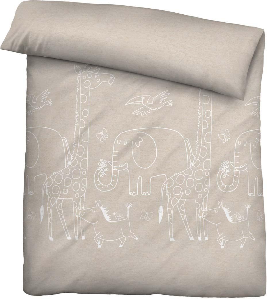Produktbild biberna Melange Flanell Kinderbettwäsche 70x90cm, 140x200cm 8 von 8