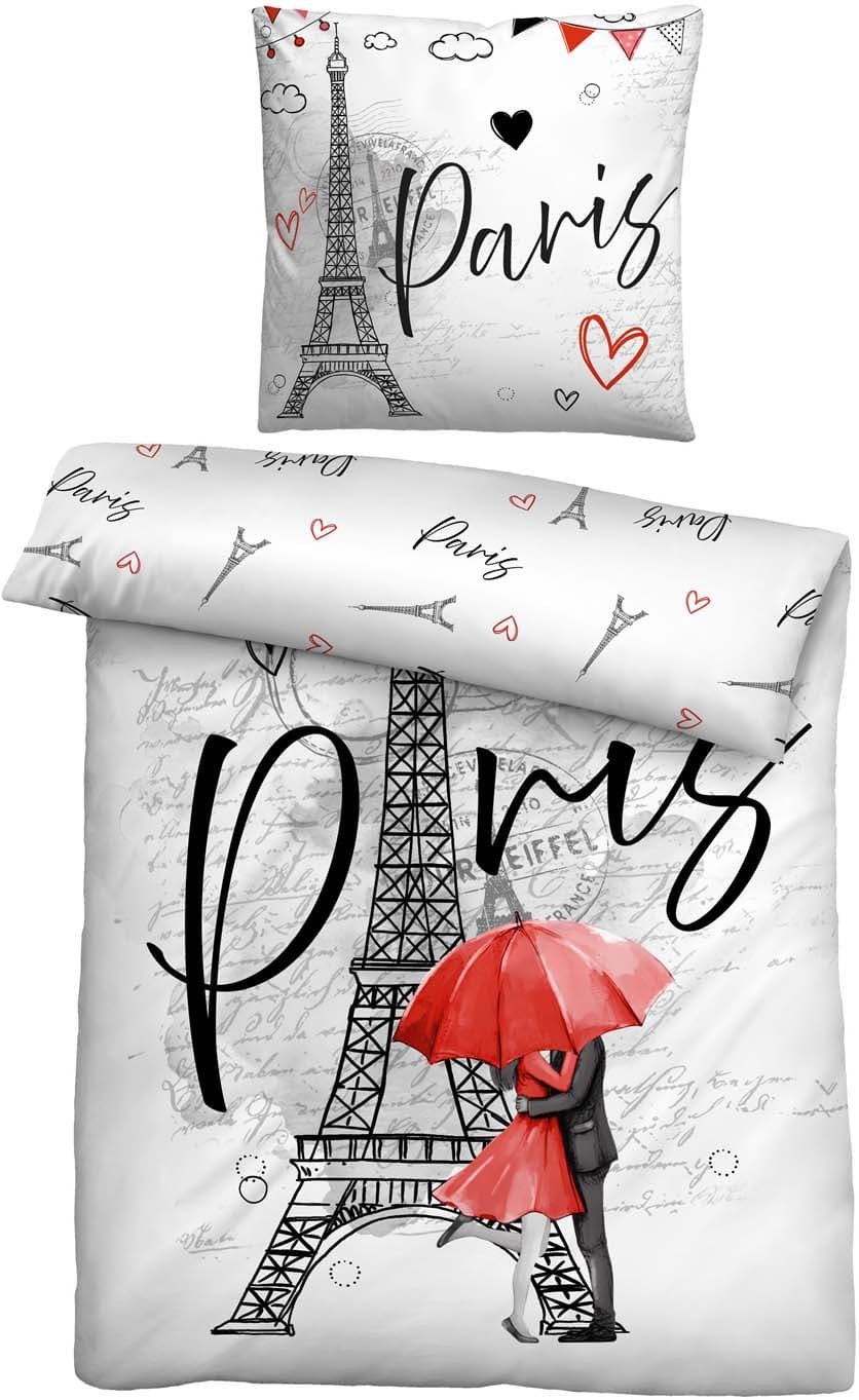 Castell Polycotton Renforce Bettwäsche Paris 80x80cm, 135x200cm