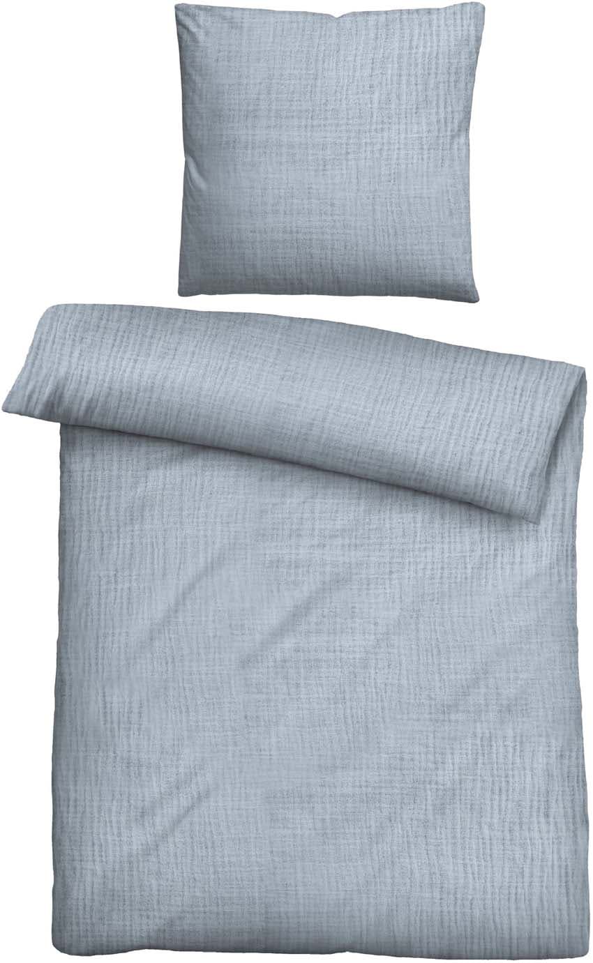 biberna Musselin Bettwäsche 80x80cm, 155x220cm