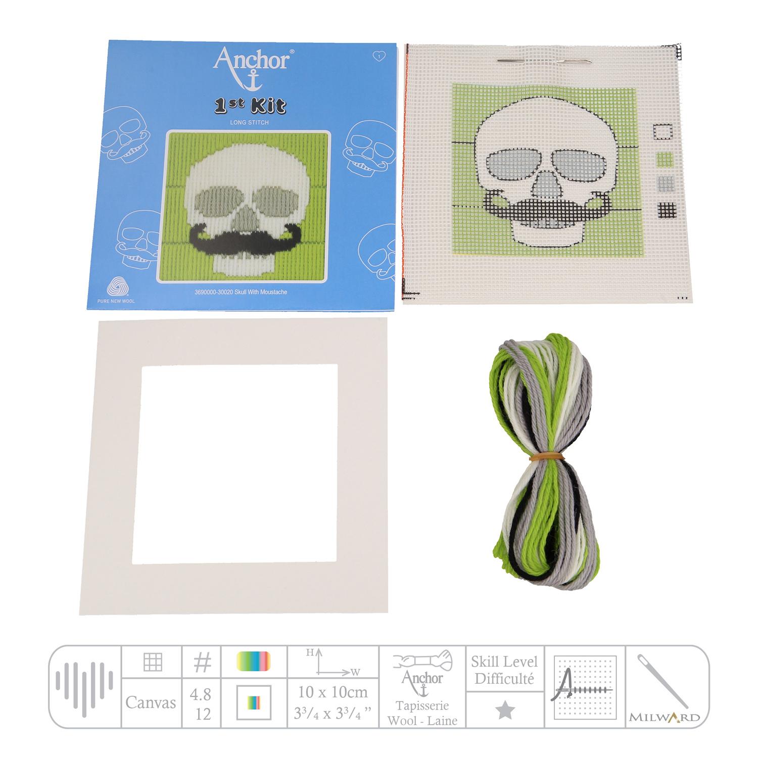 Produktbild Anchor Stickset 1st Kit - Totenschädel mit Moustache 2 von 2