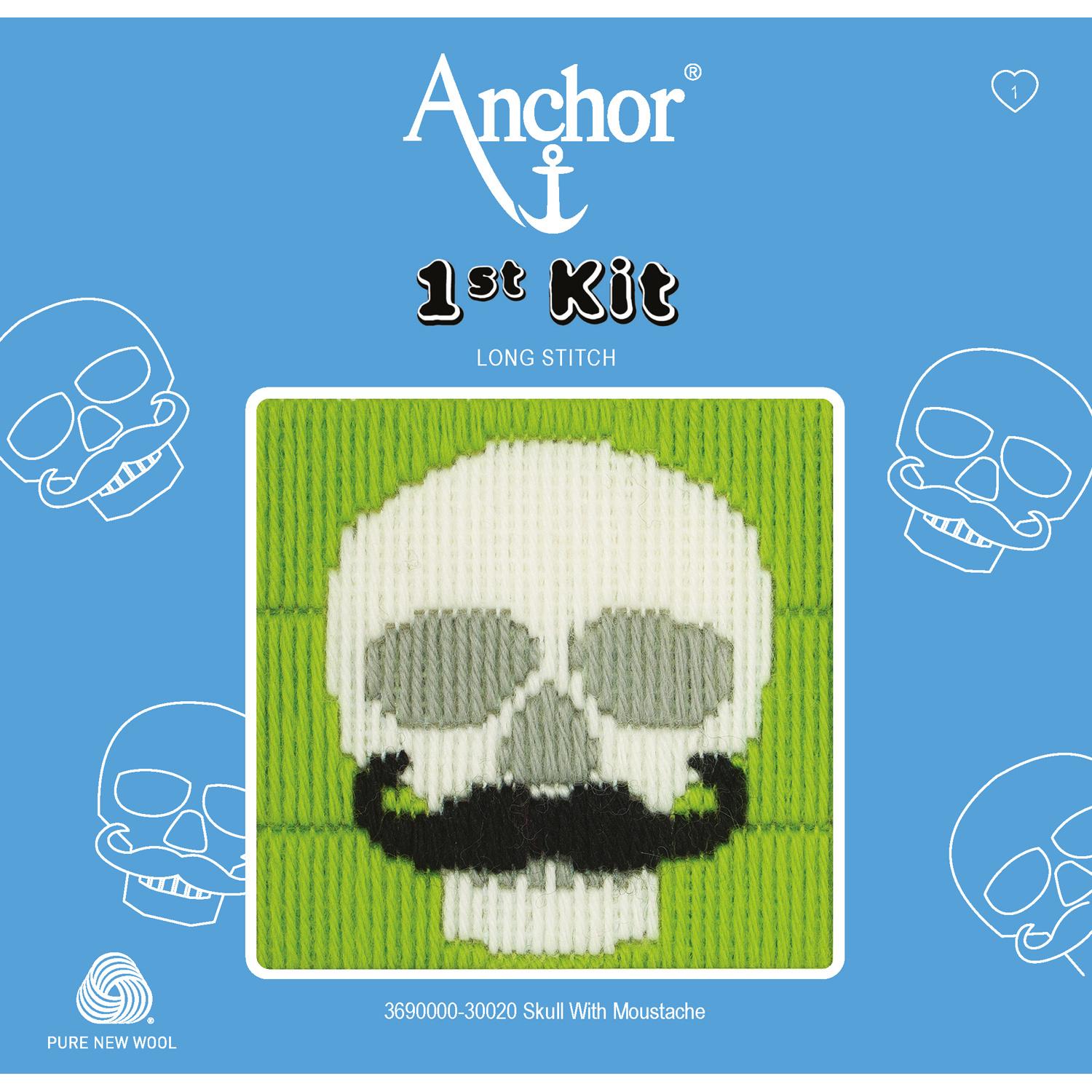 Anchor Stickset 1st Kit - Totenschädel mit Moustache