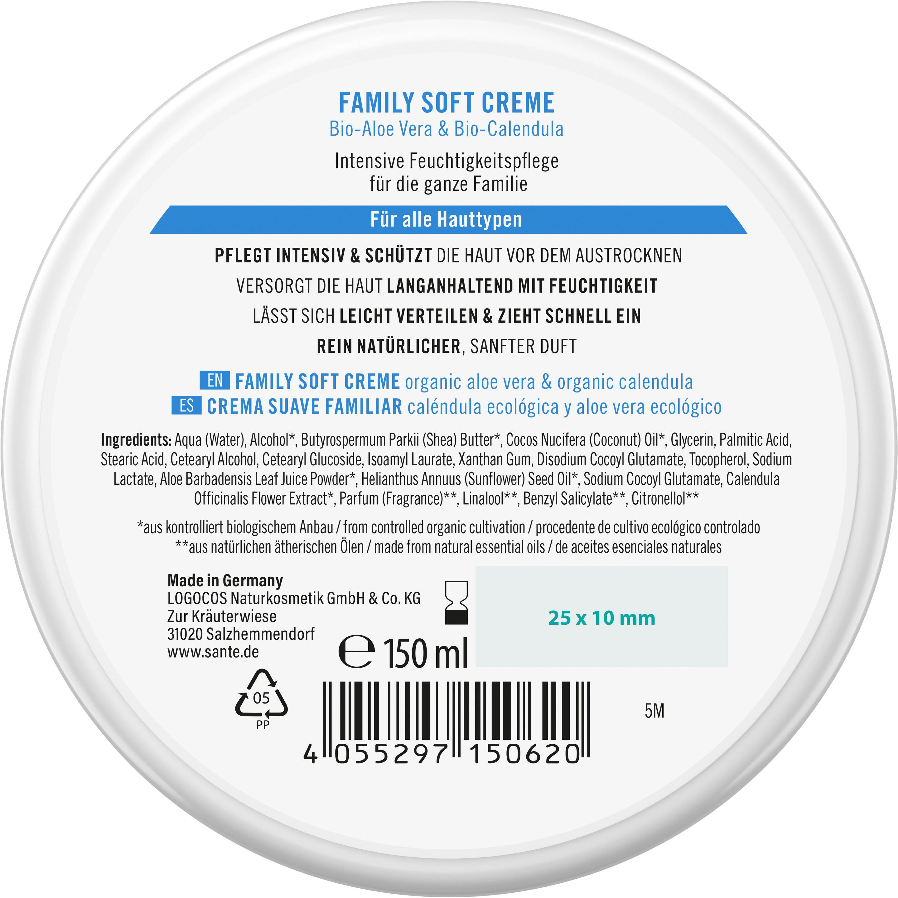 Produktbild SANTE Family Soft Creme Bio-Calendula&Bio-Aloe Vera 2 von 4