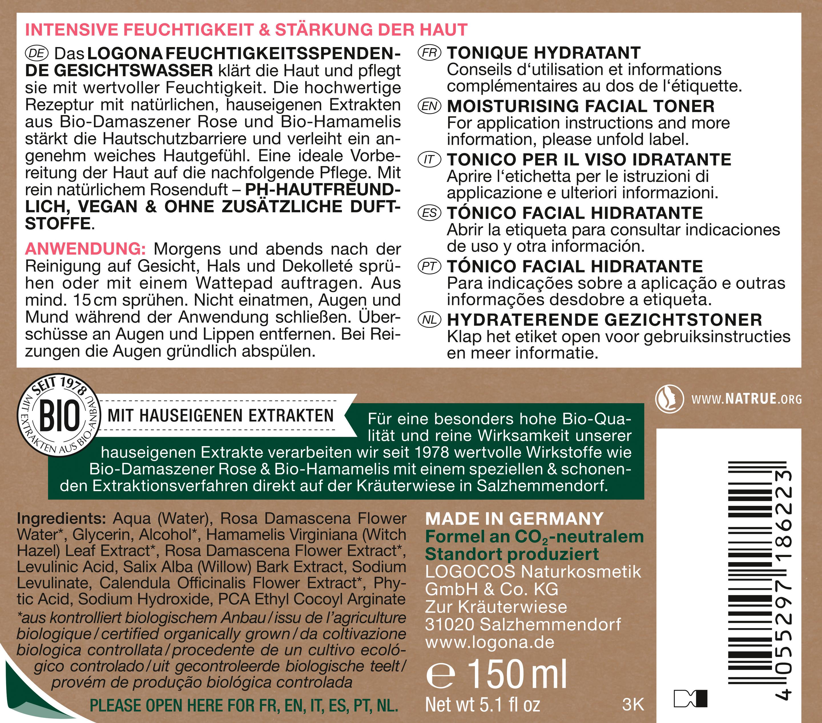 Produktbild LOGONA Feuchtigkeitsspendendes Extrakt-Tonikum 2 von 2