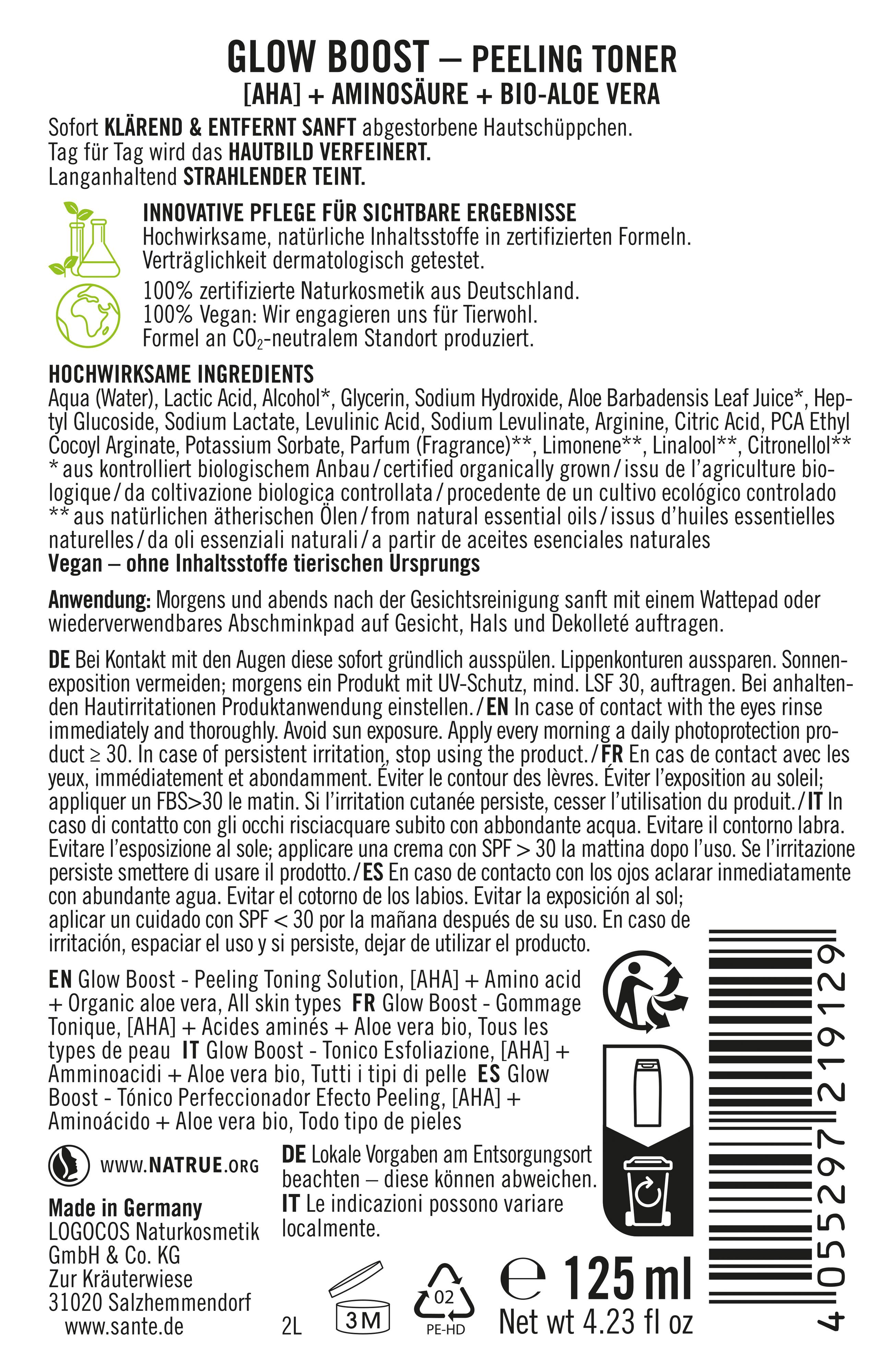 Produktbild SANTE Glow Boost Peeling Toner 2 von 6
