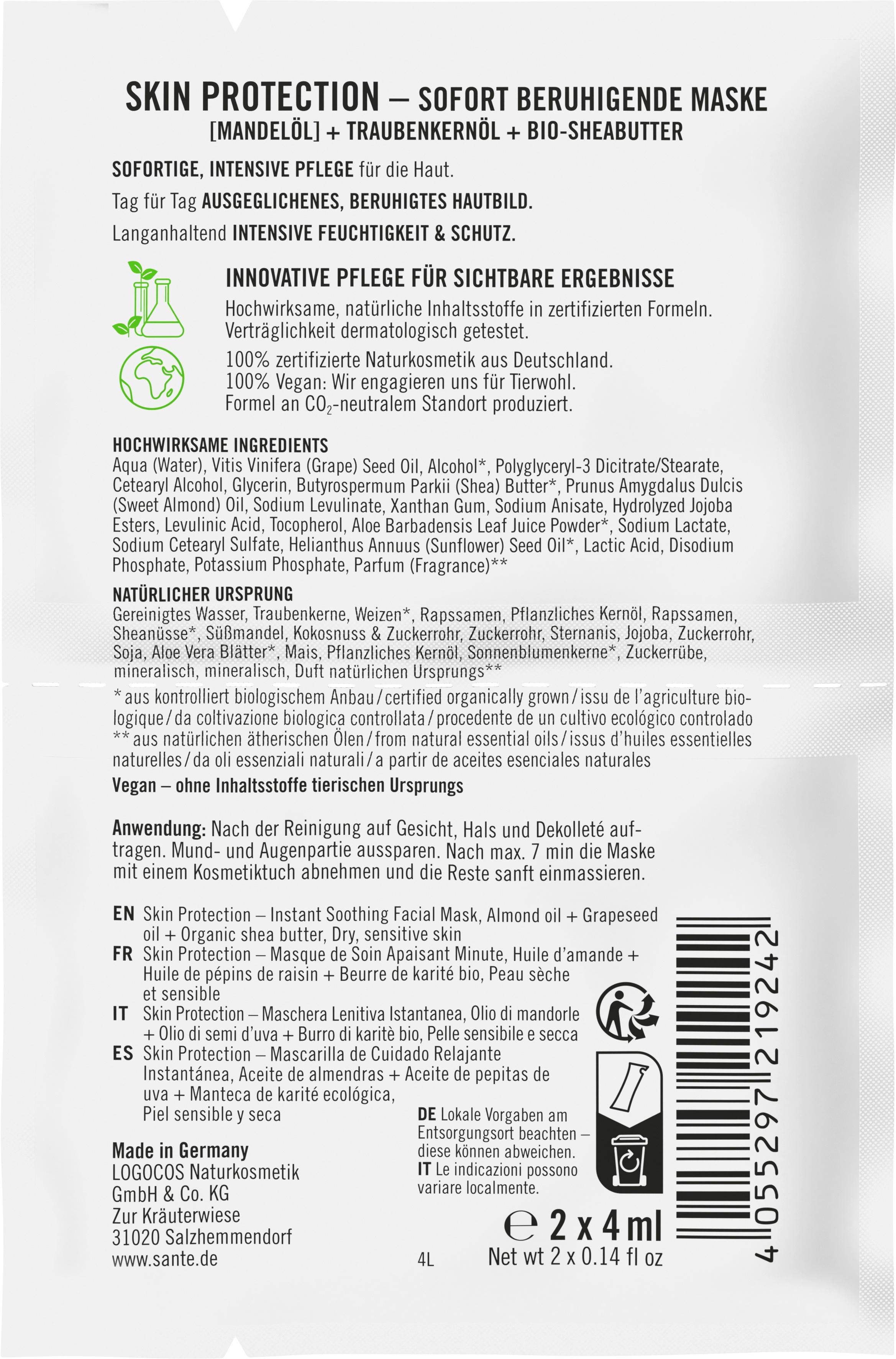 Produktbild SANTE Skin Protection Beruhigende Maske 2 von 6