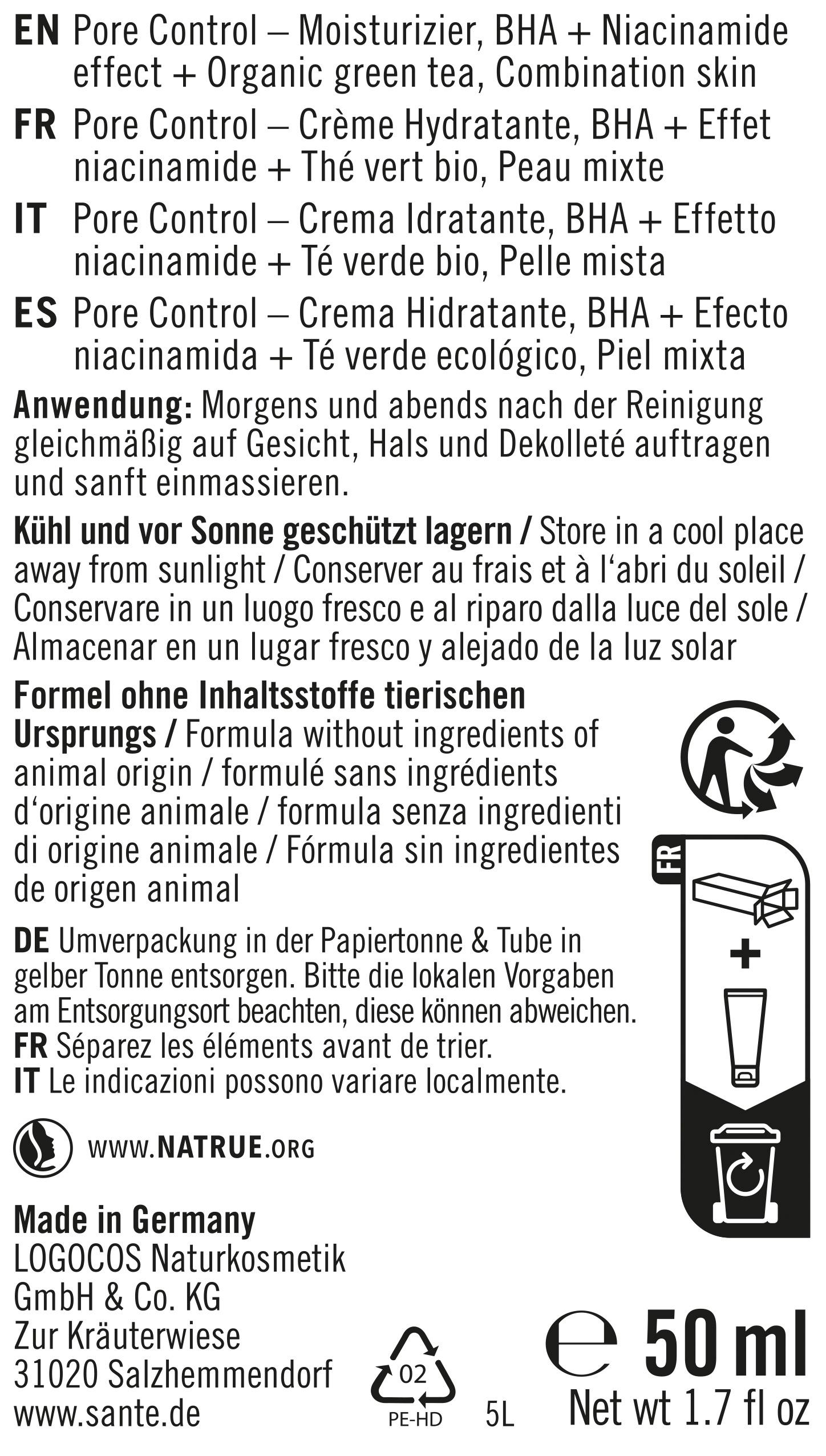 Produktbild SANTEPore Control Feuchtigkeitscreme 2 von 5