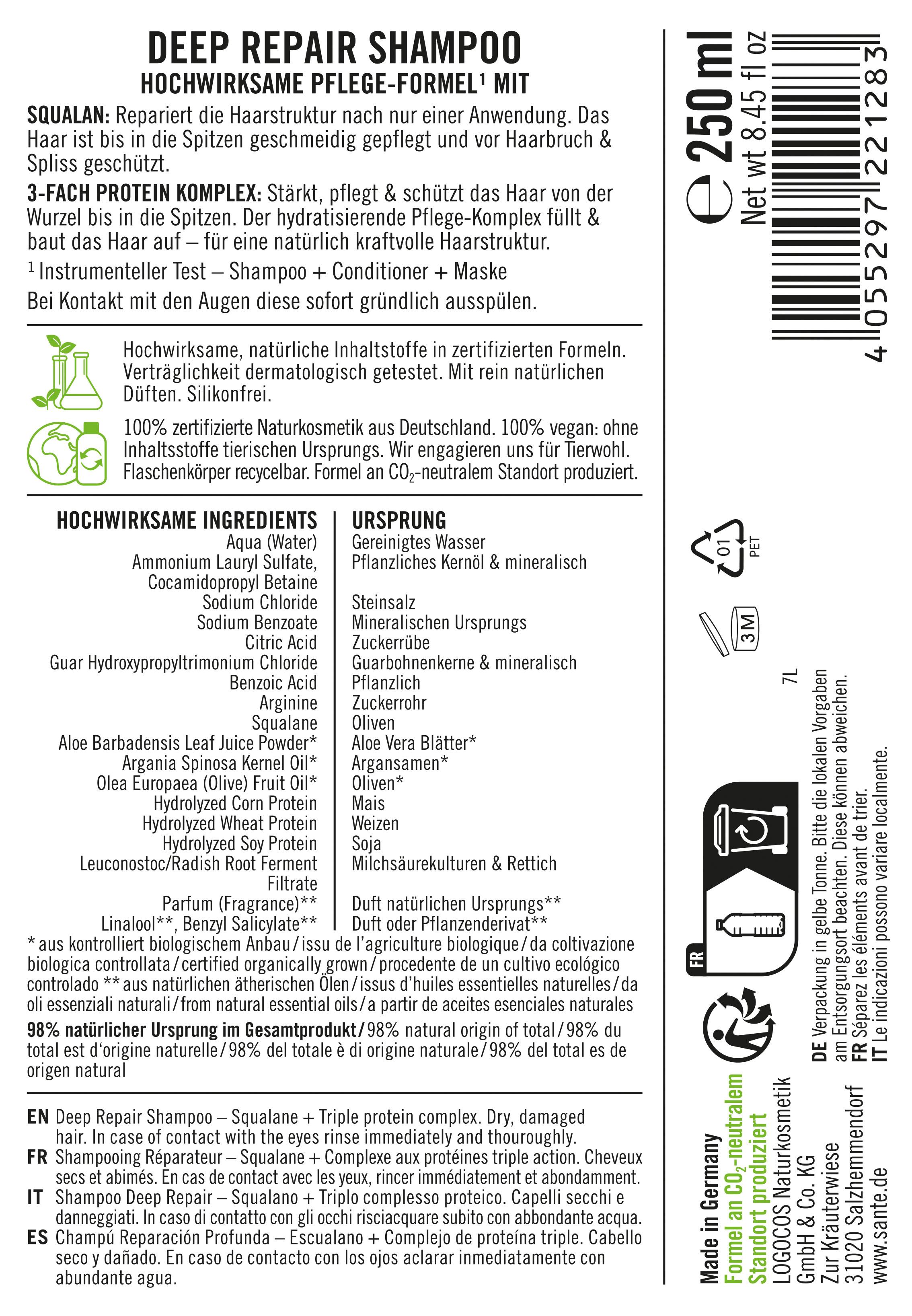 Produktbild SANTE DEEP REPAIR Shampoo 3 von 3