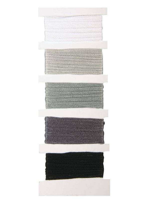 rayher BAUMWOLLGARN STITCH&KNOT STEINGRAU 5 FARBEN JE 10M 53564558