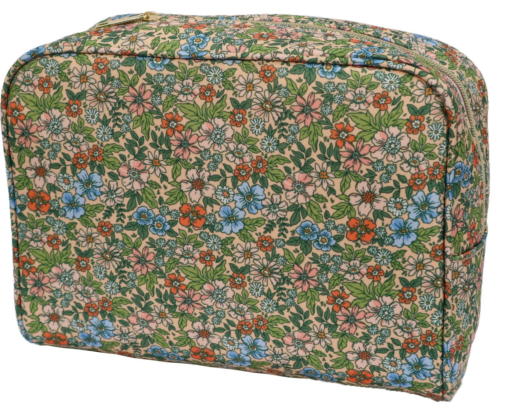 Kulturtasche bunt mit Blumen