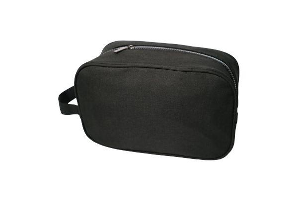 KANIA Kulturtasche Herren Schwarz RV Weiss/Schwarz