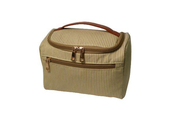 KANIA Kulturtasche mit Lederhenkel