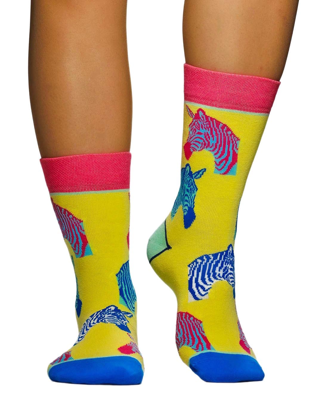 wigglesteps Unisex Socken Neon Zebra