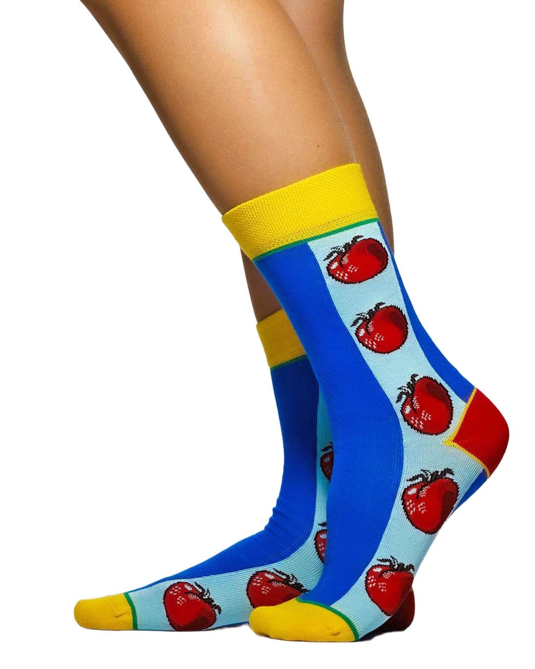 wigglesteps Unisex Socken Strip Tomato